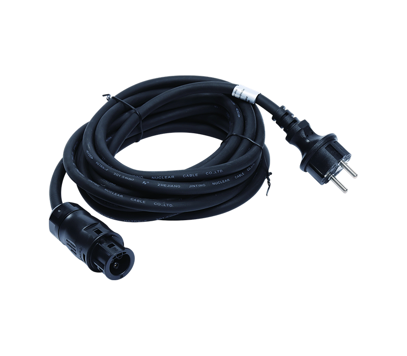 유럽 ​​표준 플러그 태양광 케이블, 3핀 전기 커넥터, 16A AC 250V
